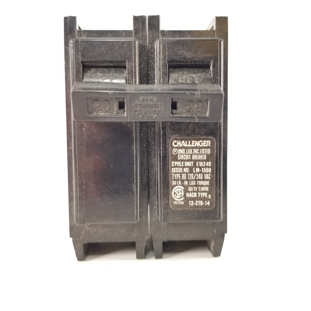 Challenger Circuit Breaker 20 Amp 120/240 Volt 2 Pole Bolt On IndSurp