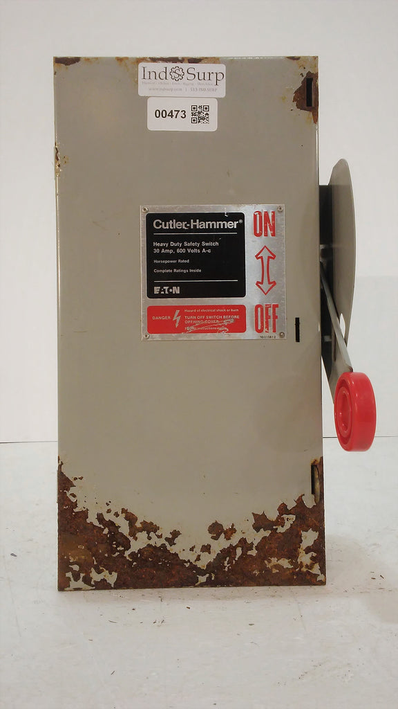 Cutler Hammer Disconnect 30 Amp 600 Volt 3 Phase 3 Wire Unfused IndSurp