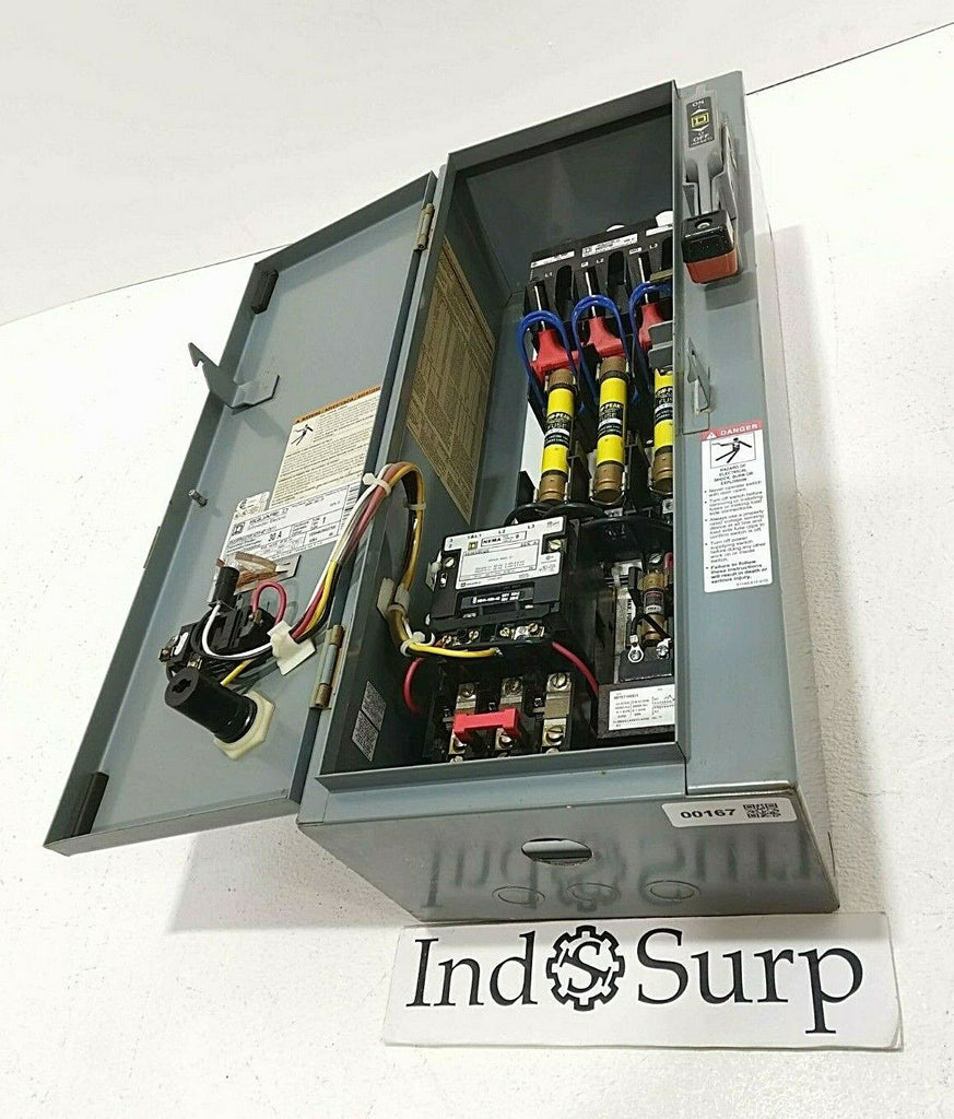 Square D Nema Size 0 Combination Motor Starter 30 Amp 600 Volt 3