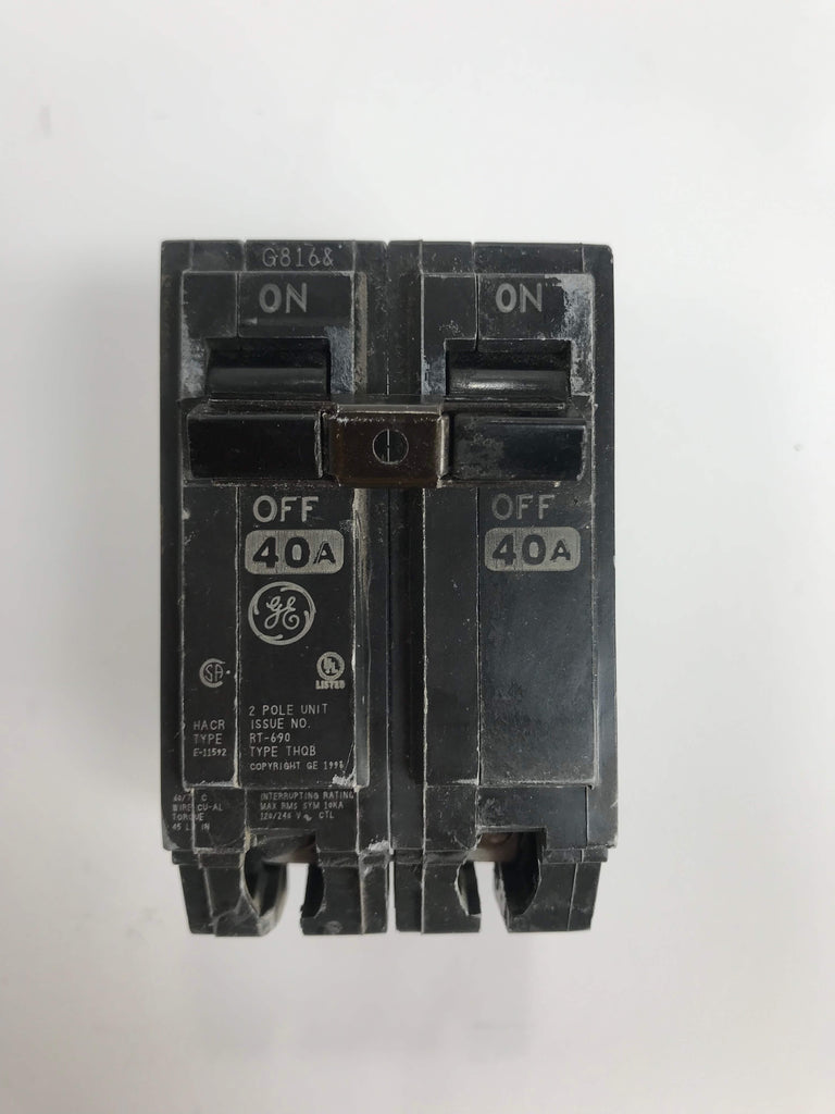 GE HACR Circuit Breaker 40 Amps 120/240 Volts 2 Pole IndSurp
