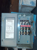 Square D Disconnect 60 Amp 240 Volt Fused Cat# H-322-N