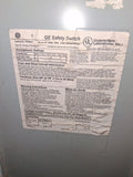 GE Disconnect 100 Amp 600 Volt Cat# TH3363R Type 3R, Rainproof Enclosure Fused