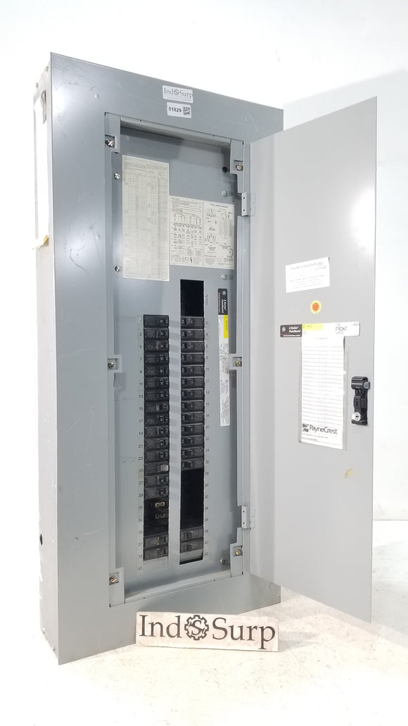 GE Panel With 125 Amps Main & Breakers 208Y/120 Volts 3 Phase 4 Wire