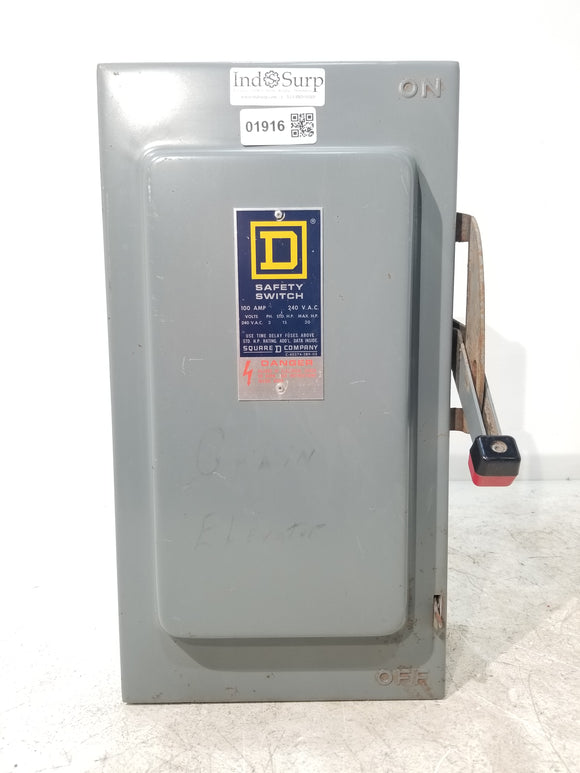 Square D Disconnect 100 Amp 240 Volt 3 Phase Max. HP 30