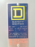 Square D Disconnect 100 Amp 240 Volt 3 Phase Max. HP 30