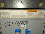 Cutler Hammer PRL-2A Pane With 200 Amp Main & Breakers 480/277Y Volt 3 Phase 4 Wire