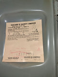Square D Disconnect 30 Amp 240 Volt Cat# D221N Fused
