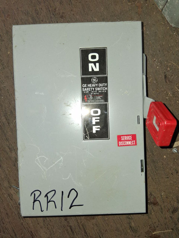 GE Disconnect 30 Amp 600 Volt Model 7 Cat# TH3361