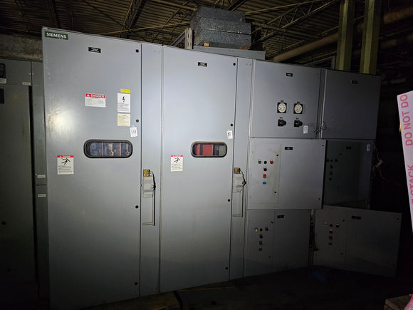 Siemens Medium Voltage Motor Control Center  1000 Amp 2300 Volt 3 Phase