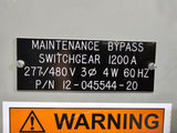 Westinghouse Switchgear  1200 Amp 277/480 Volt 4 Wire 60 Hz 3 Pole