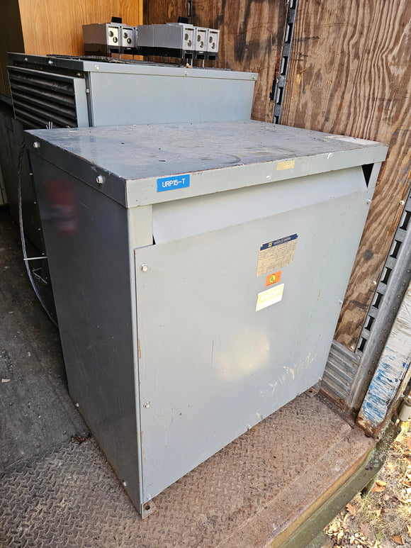 Square D 112.5 KVA Transformer 480 Volt 3 Phase 60 Hz Cat# 112T3H Type SO