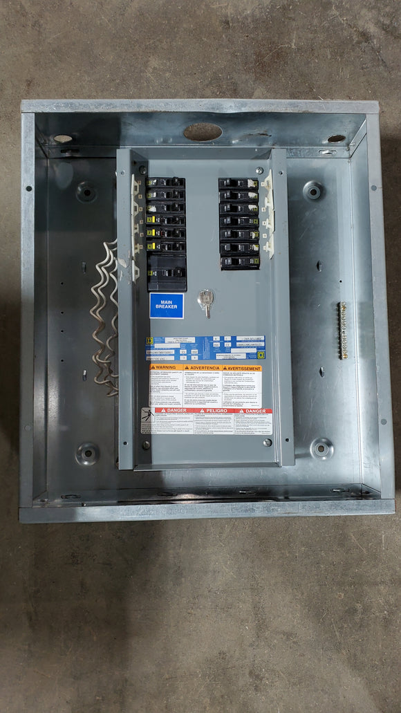 Square D NQOD Panel  With 50 Amp Main & Breakers 208Y/120 Volt