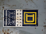 Square D Disconnect 60 Amp 600 Volt 3 Phase Cat# H362