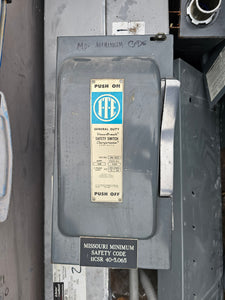 I-T-E Disconnect 100 Amp 240 Volt 3 Phase Cat# JN-423 Fused
