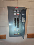 Square D NQOD 100 Amp main Panel With some Breakers 208Y/120 Volt 3 phase 4 Wire
