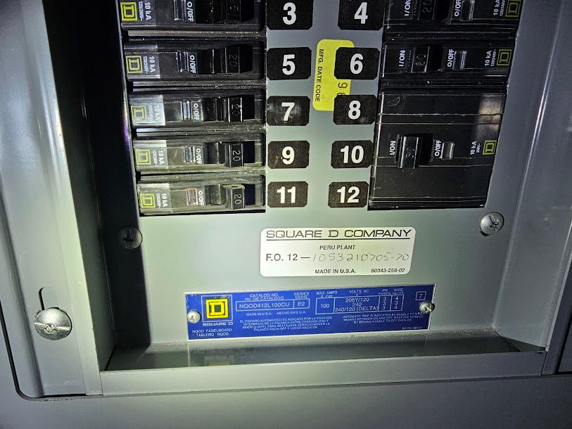 Square D NQOD 100 Amp Panel 208Y/120-240 Volt 3 Phase 4 Wire – IndSurp