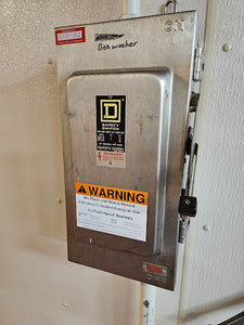 Square D Disconnect 100 Amp 600 Volt 3 Phase 75 HP