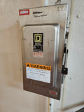 Square D Disconnect 100 Amp 600 Volt 3 Phase 75 HP