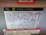 Square D 30 KVA Transformer 480 Volt 3 Phase 60 Hz Cat# 30T3HBCU-42DB