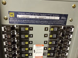 Square D NF 125 Amp Panel With Some Breakers 600Y/347-240 Volt 3 Phase 4 Wire