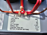 Rite Hydraulic Dock Leveler Line Volts 480 3 Phase 60 Hz F.L.A. 1.9 H.P Rating 1 H.P