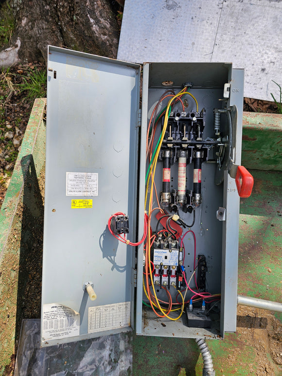 Joslyn Clark Nema Size 00 Combination Starter 600 Volt Cat# HP02U03