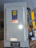 Square D Disconnect 100 Amp 600 Volt  Cat# H-363 Fused