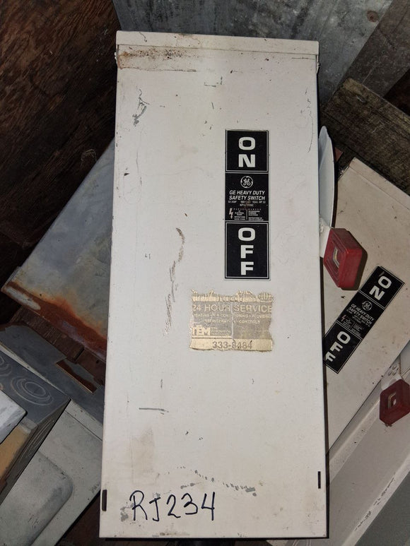 GE Disconnect 60 Amp 600 Volt Model 10 Cat# TH3362R Fused