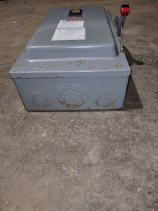 Square D Disconnect 200 Amp 240 Volt 3 Phase Cat# H324H