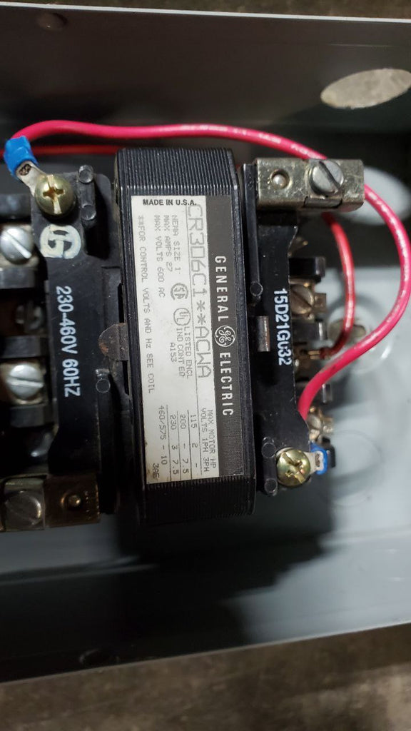 GE 300-Line Control Nema size 1 Starter 600V 230-460 Volt 60 Hz Cat# C ...