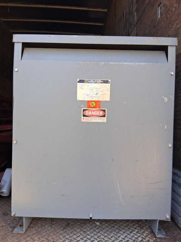 Square D 75 KVA Transformer 480 208Y/120 Volt 3 Phase 60 Hz Cat# 75T3H