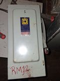 Square D Disconnect 60 Amp 600 Volt Cat# HU-362 Un-Fused