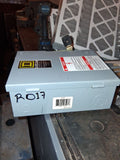 Square D Disconnect 30 Amp 240 Volt 60 Hz Cat# D321N