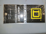 Square D Disconnect 60 Amp 600 Volt Cat# HU362