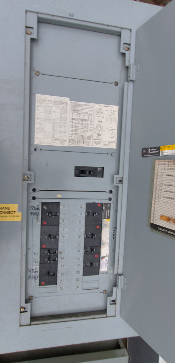 GE Panel 225 Amp 480Y/277 Volt 3 Phase 4 Wire