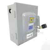 Square D Disconnect 30 Amp 240 Volt Un-Fused Cat# DU321