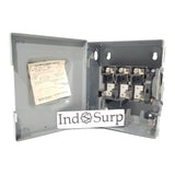 Square D Disconnect 30 Amp 240 Volt Un-Fused Cat# DU321