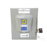 Square D Disconnect 30 Amp 240 Volt Cat# DU321 Un-Fused