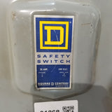 Square D Disconnect 30 Amp 240 Volt Cat# DU321 Un-Fused