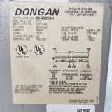 Dongan Transformer .500 KVA 277/120-240 Volt 1 Phase 50/60 H Cat# 85-4025SH