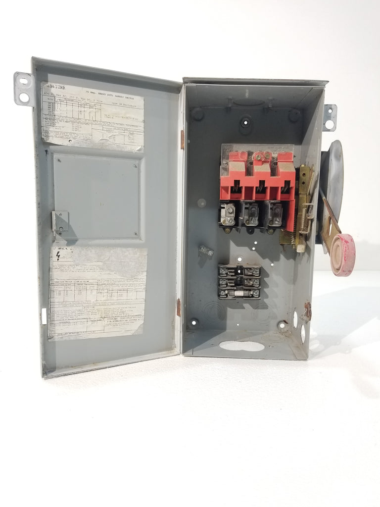 CH/EATON Disconnect 30 Amp 600 Volt Cat# DH362URK UN-FUSED – IndSurp
