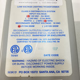 Sebco Transformer 120 Volt 60 Hz Model# 1104250W