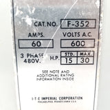 I-T-E Disconnect 60 Amp 600 Volt Un-Fused Cat# F352