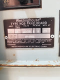 Westinghouse Panel With 225 Amp Main & Breakers 120/208 Volt 3 Phase 4 Wire
