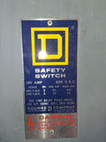 Square D Disconnect 100 Amp 600 Volt  Cat# H-363 Fused