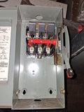 Square D Disconnect 60 Amp 600 Volt Cat# HU-362 Un-Fused