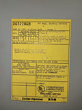 Cutler Hammer Disconnect 60 Amp 240 Volt 4 Wire S/N Cat# DG322NGB
