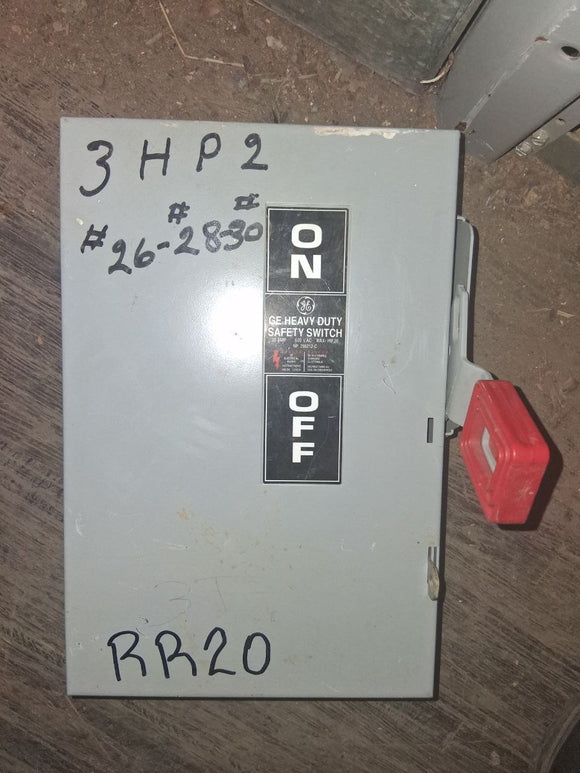 GE Disconnect 30 Amp 600 Volt Model 7 Cat# TH3361