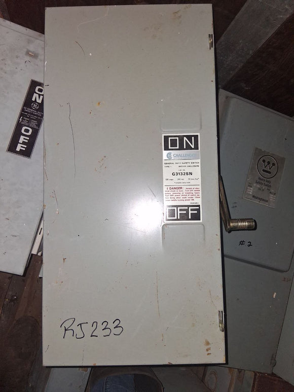Challenger/ FPE Disconnect 100 Amp 240 Volt 30 Max H.P Cat# G3132SN
