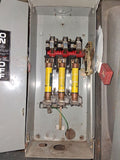 GE Disconnect 60 Amp 600 Volt Model 10 Cat# TH3362R Fused